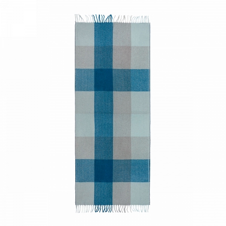House of Juniper Block Check Herringbone Knee Natural Teal